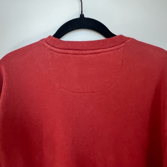 G.H. Bass & Co Men's Soft Fleece Crew Neck Sweatshirt Burgundy V-Stitch Neck XXL - Picture 9 of 11